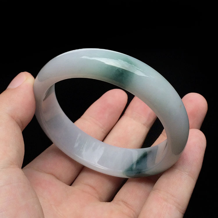 (超值推荐)糯冰种飘花手镯(57.6mm)