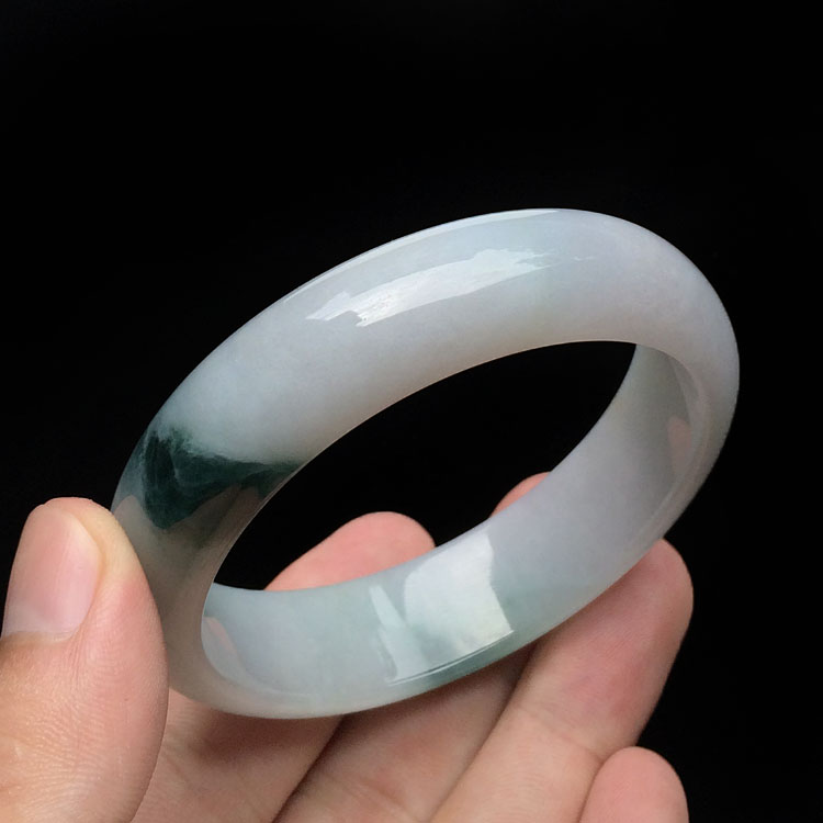 (超值推荐)糯冰种飘花手镯(57.6mm)