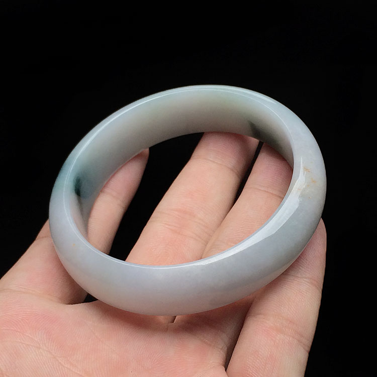 (超值推荐)糯冰种飘花手镯(57.6mm)