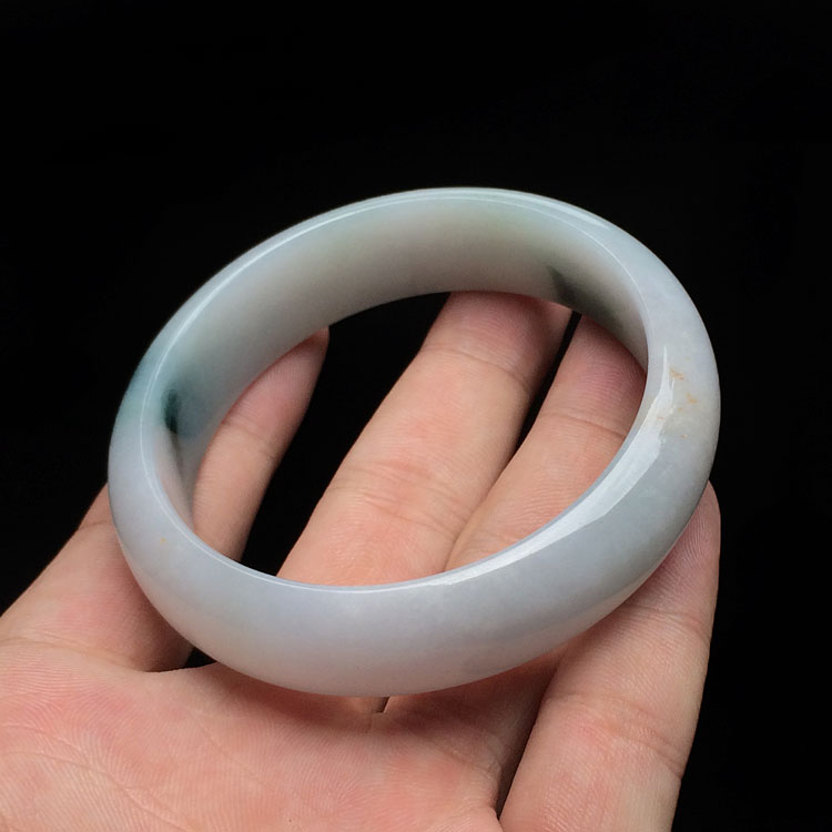 (超值推荐)糯冰种飘花手镯(57.6mm)