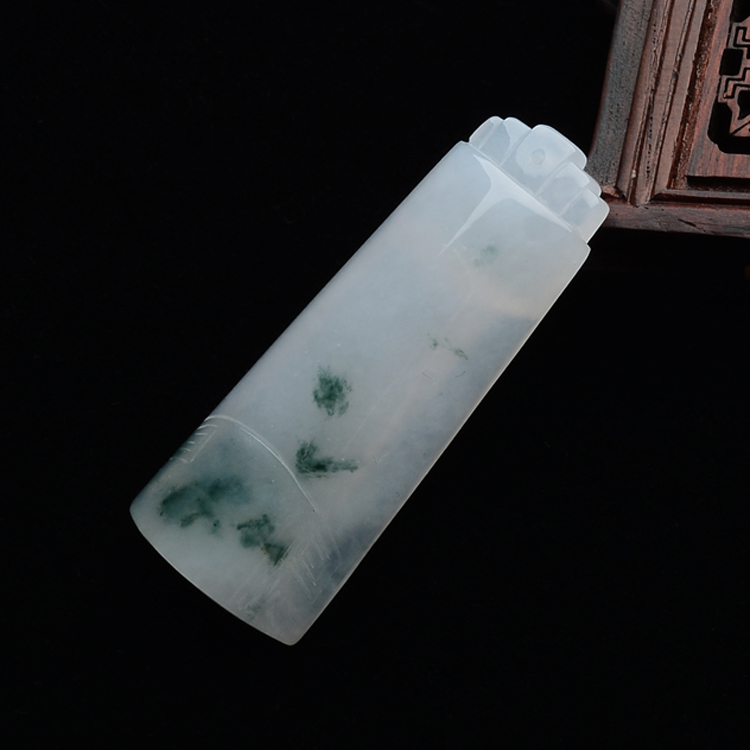 (超值推荐)糯冰种飘花诗意平安挂件