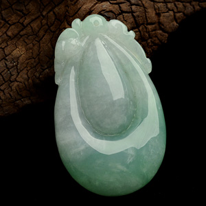 （超值推荐）糯冰种晴水双龙如意挂件