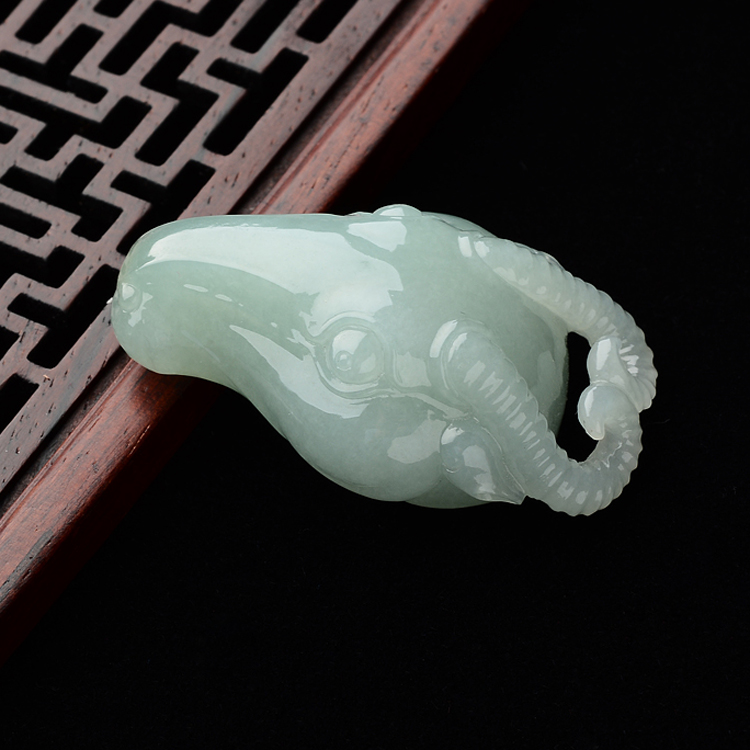 (超值推荐)糯冰种淡晴水喜气洋洋挂件