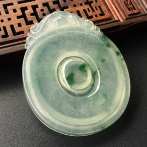 (超值推荐)冰种飘花福在眼前挂件