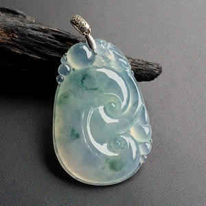 (超值推荐)冰种飘花如意挂件