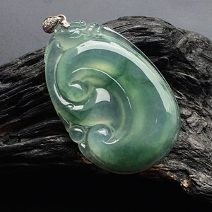 (超值推荐)冰种飘花如意挂件