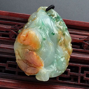 (超值推荐)糯冰种三彩安居乐业挂件