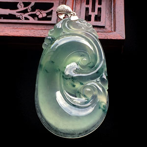 (超值推荐)冰种飘花如意挂件