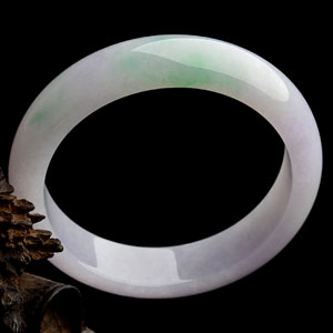 (超值推荐)糯冰种淡春带彩手镯(60mm)