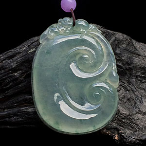 (超值推荐)冰种飘花如意挂件