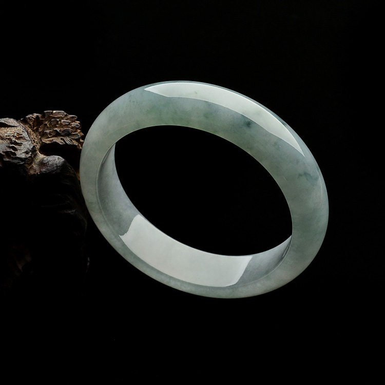 （超值推荐）糯冰种晴水飘花手镯（58.4mm）