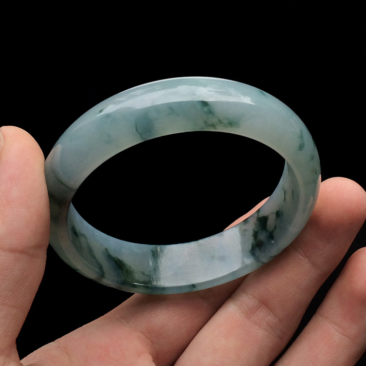 (超值推荐)糯冰种飘花手镯(57.1mm)