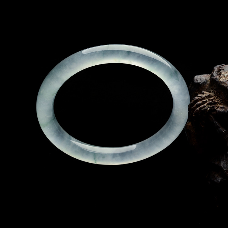 （超值推荐）冰种飘花圆条手镯（61mm）