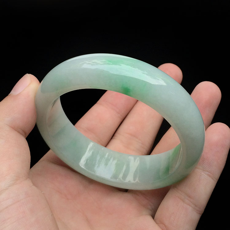 (超值推荐)糯冰种飘翠手镯(58.3mm)
