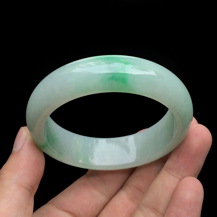(超值推荐)糯冰种飘翠手镯(58.3mm)