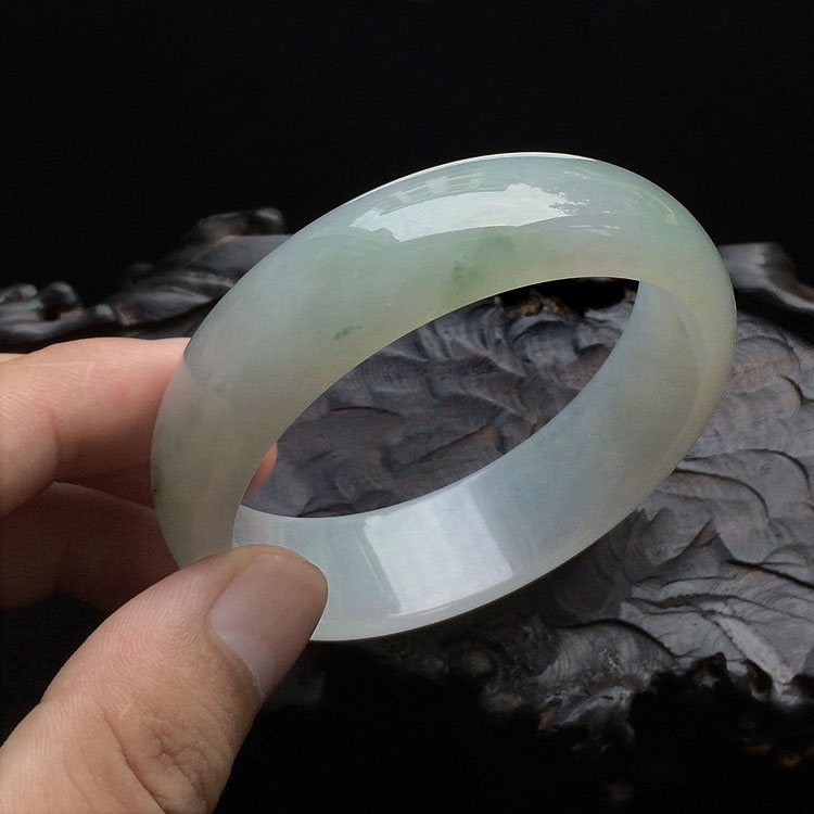 糯冰种飘花手镯(58.3mm)