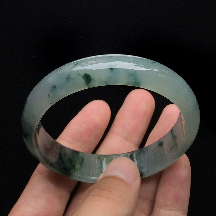 (超值推荐)糯冰种飘花手镯(59.1mm)