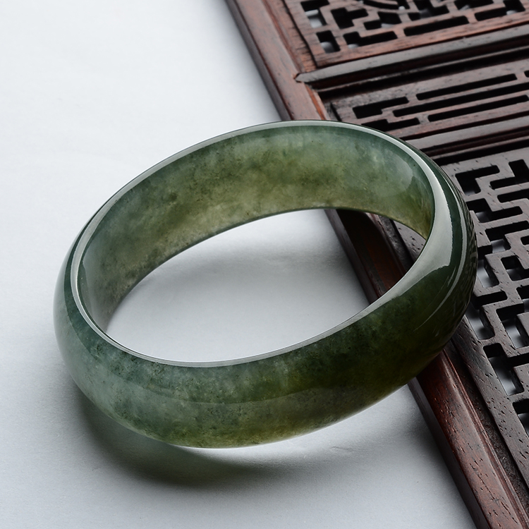 (超值推荐)冰种晴水褐黄翡贵妃镯(52.6mm-48.9mm)