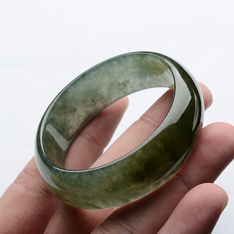 (超值推荐)冰种晴水褐黄翡贵妃镯(52.6mm-48.9mm)