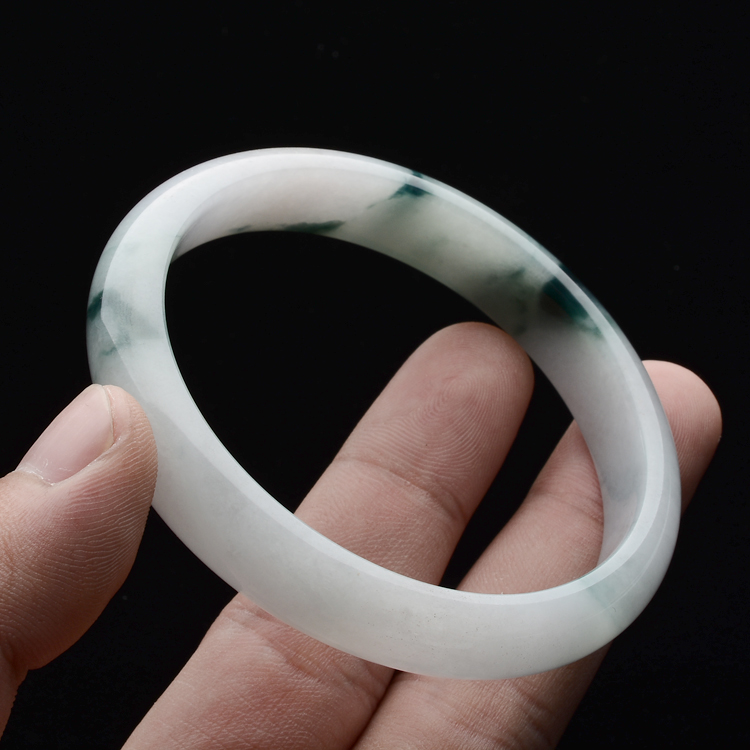 (超值推荐)糯冰种飘花手镯(59.3mm)