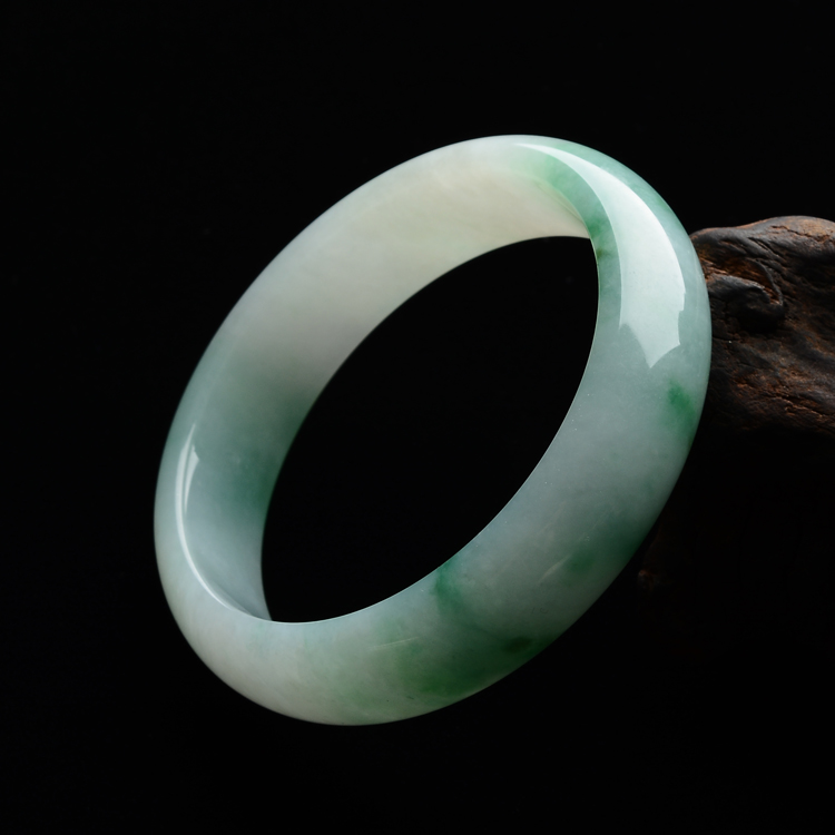 (超值推荐)糯冰种飘花手镯(57.6mm)