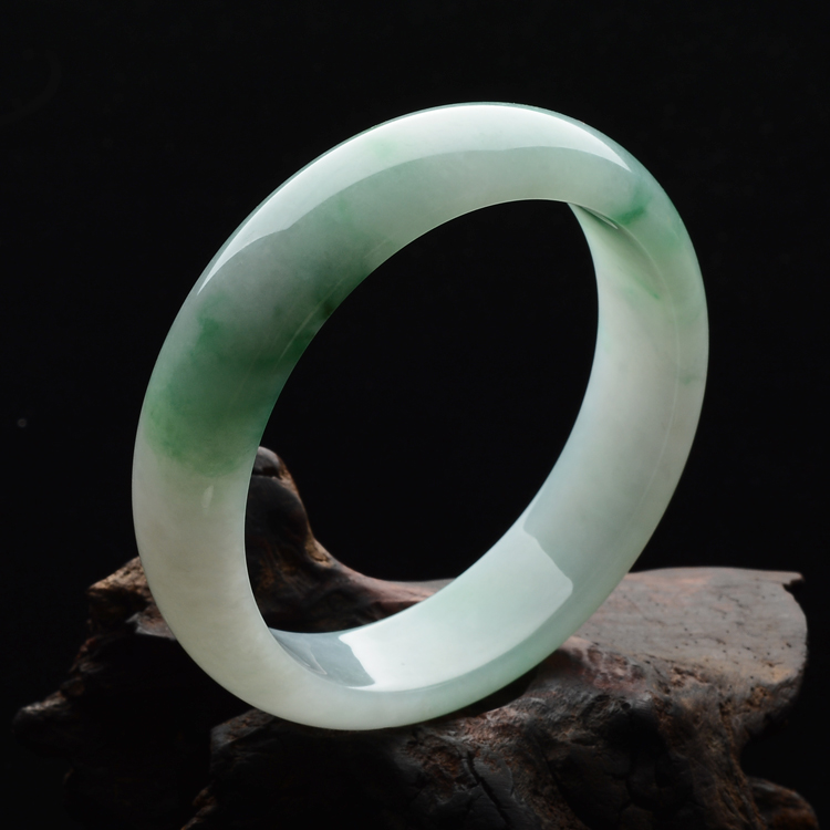 (超值推荐)糯冰种飘花手镯(57.6mm)