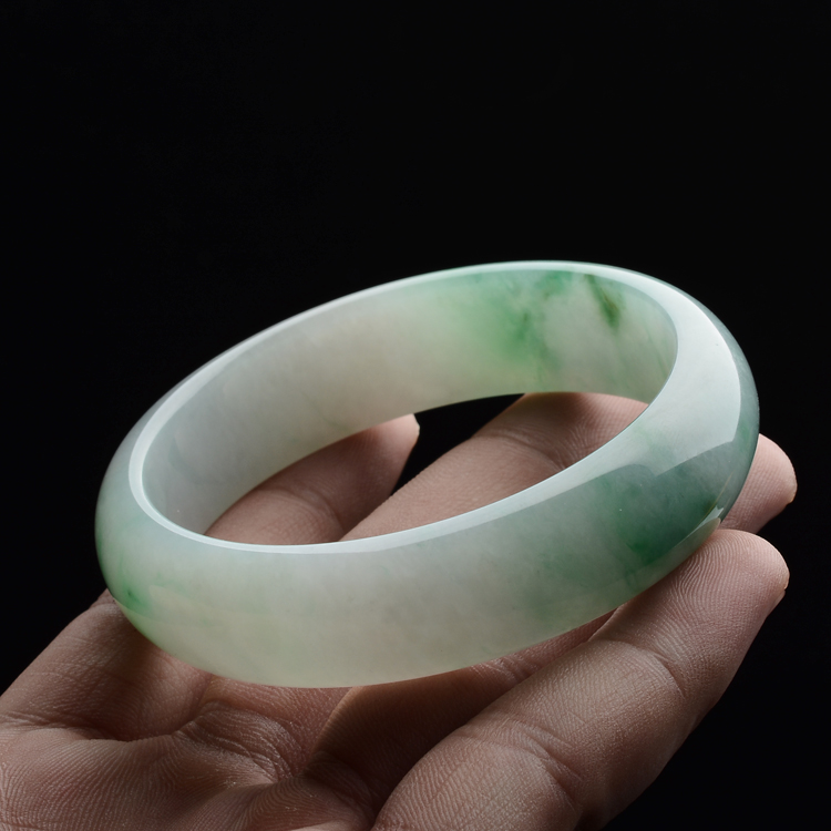 (超值推荐)糯冰种飘花手镯(57.6mm)