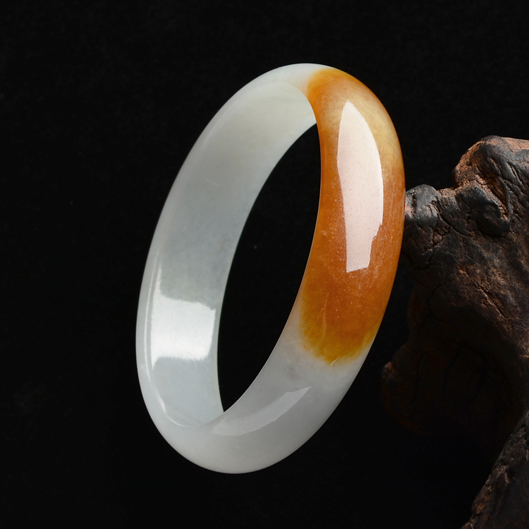 (超值推荐)糯冰种黄翡贵妃镯(54.8mm-48.12mm)