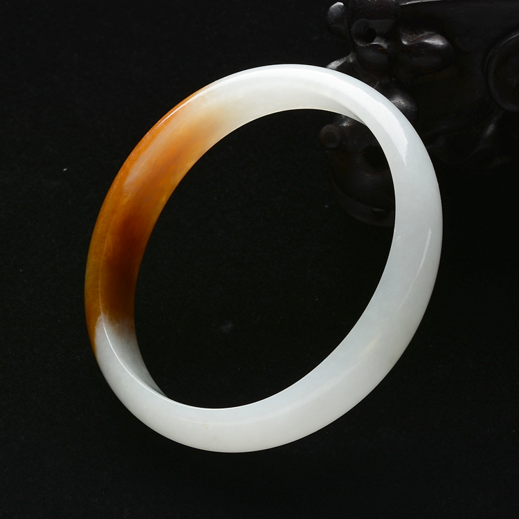 (超值推荐)糯冰种黄翡贵妃镯(54.8mm-48.12mm)