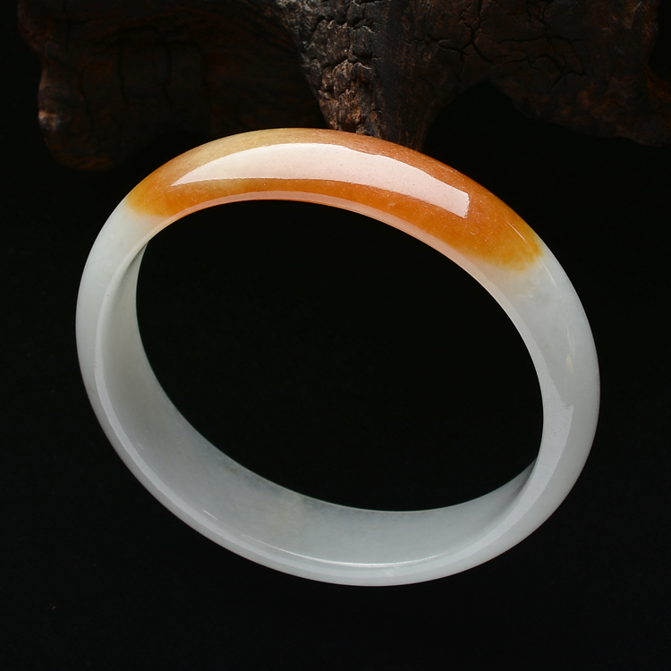 (超值推荐)糯冰种黄翡贵妃镯(54.8mm-48.12mm)