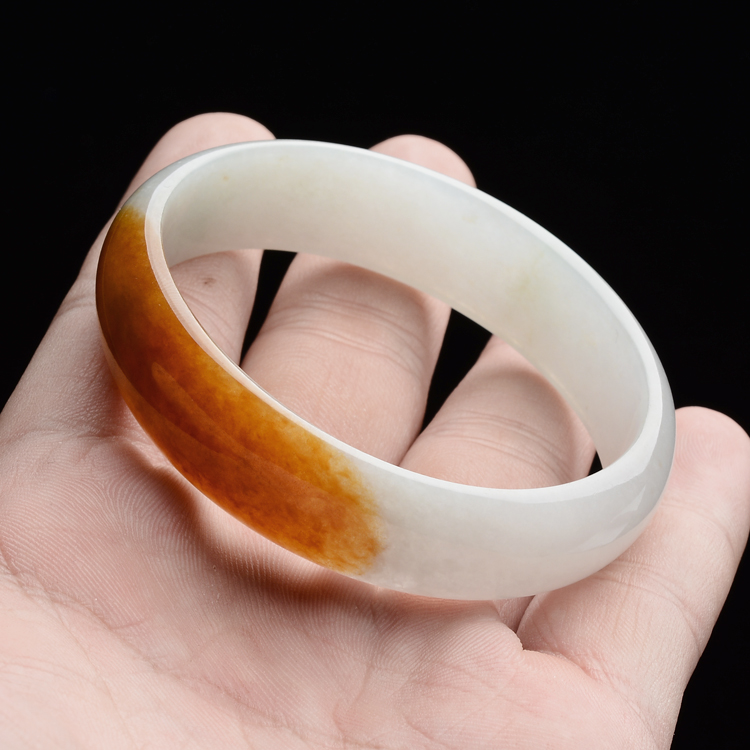 (超值推荐)糯冰种黄翡贵妃镯(54.8mm-48.12mm)