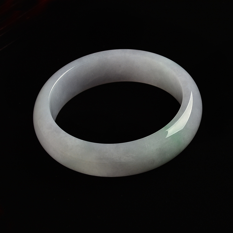 糯冰种晴水淡紫罗兰手镯(57.6mm)