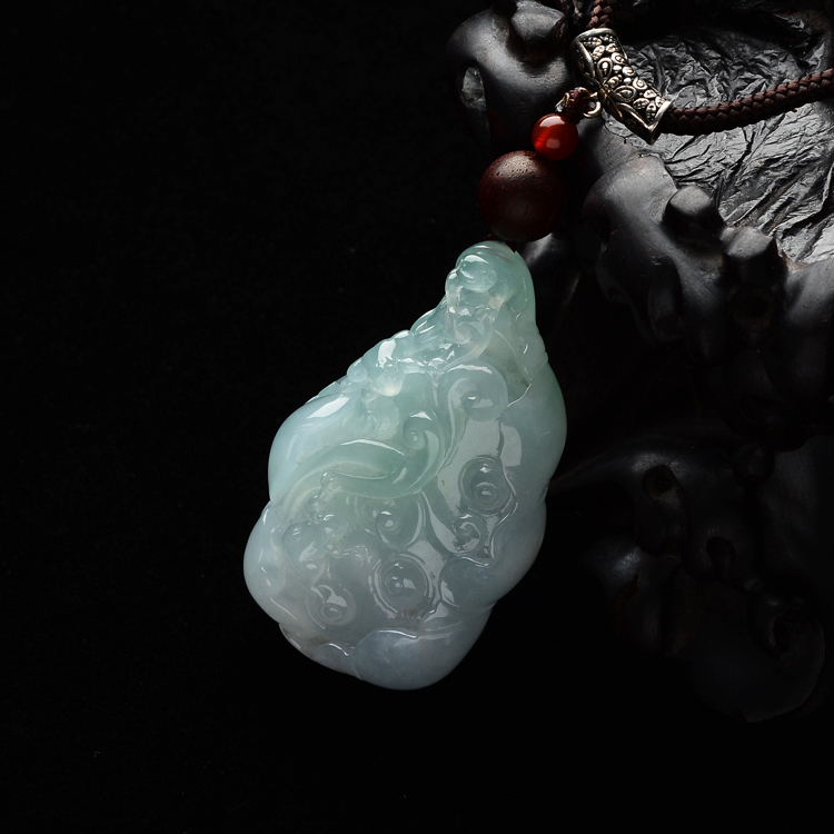 (超值推荐)冰种晴水连生贵子挂件(李牧祥大师出品)