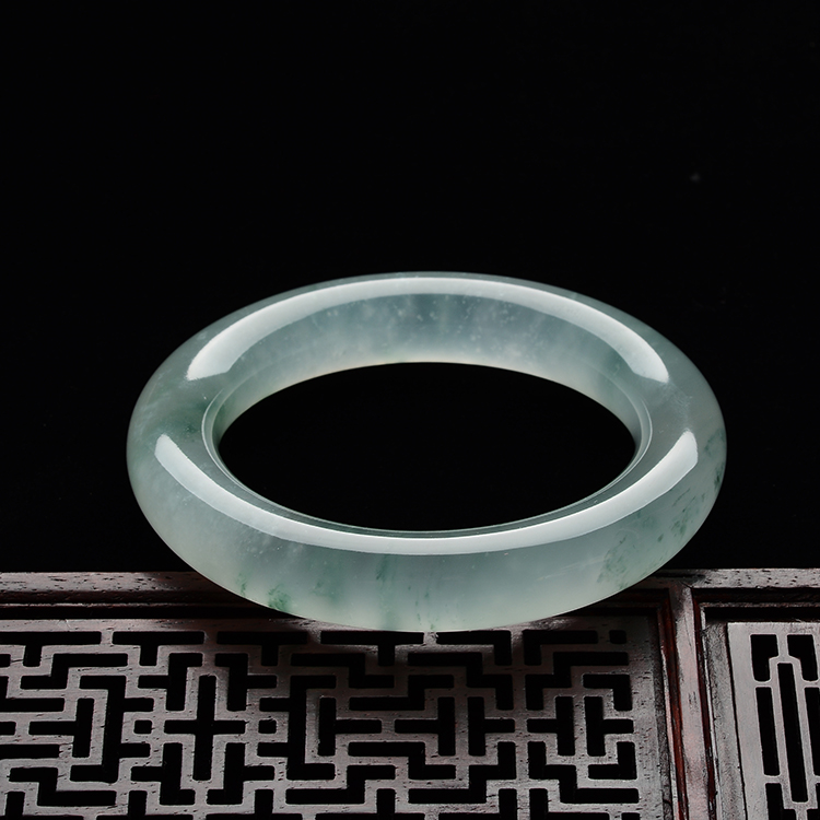 冰种飘花圆条手镯(56.5mm)