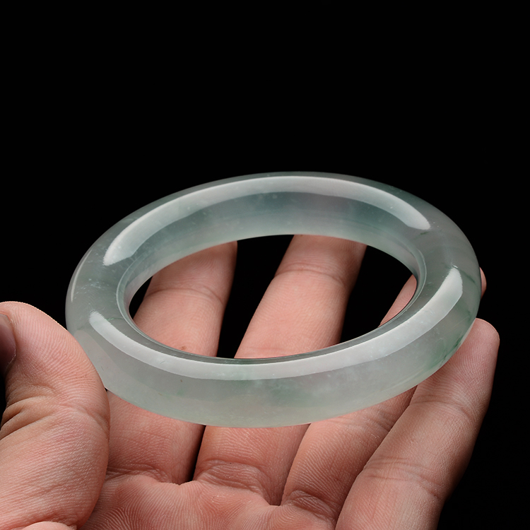 冰种飘花圆条手镯(56.5mm)