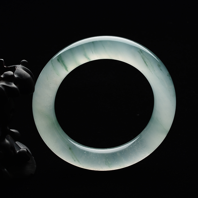 冰种飘花圆条手镯(56.5mm)