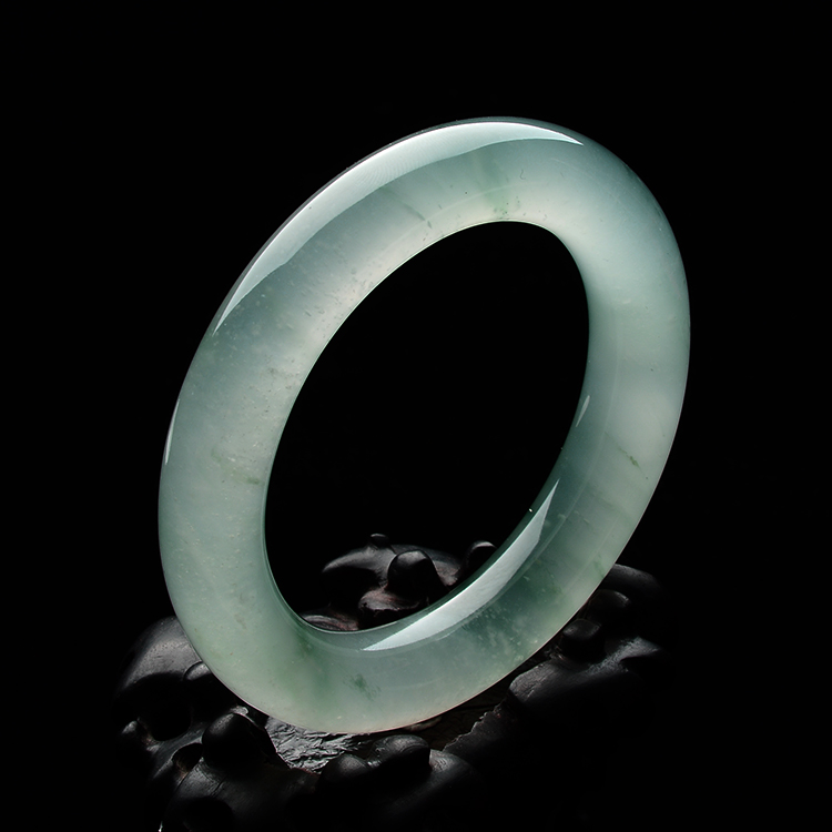 冰种飘花圆条手镯(56.5mm)