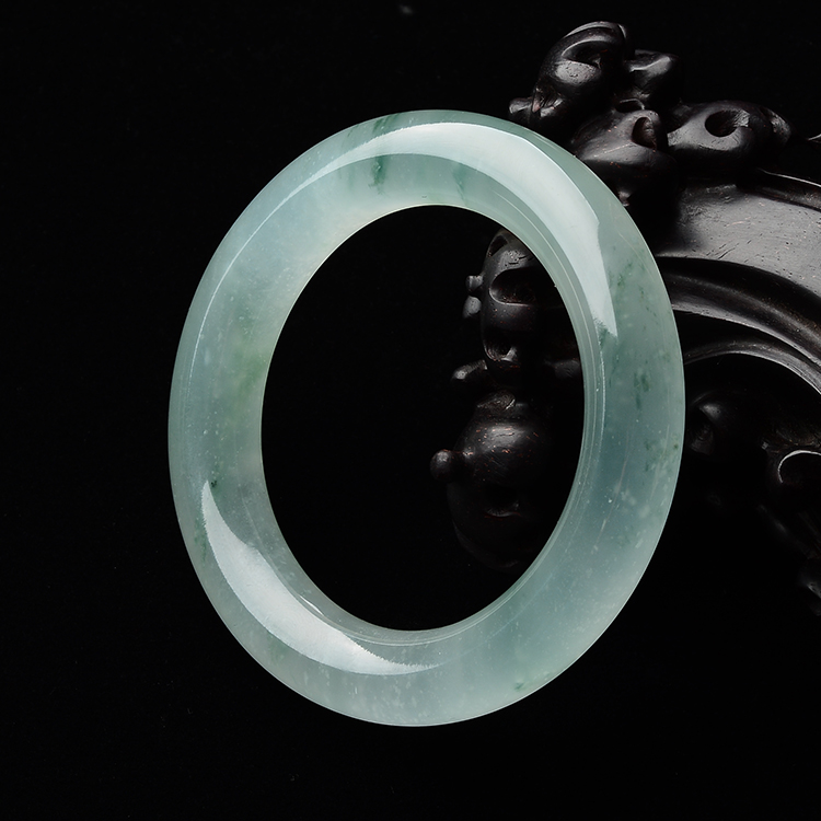 冰种飘花圆条手镯(56.5mm)