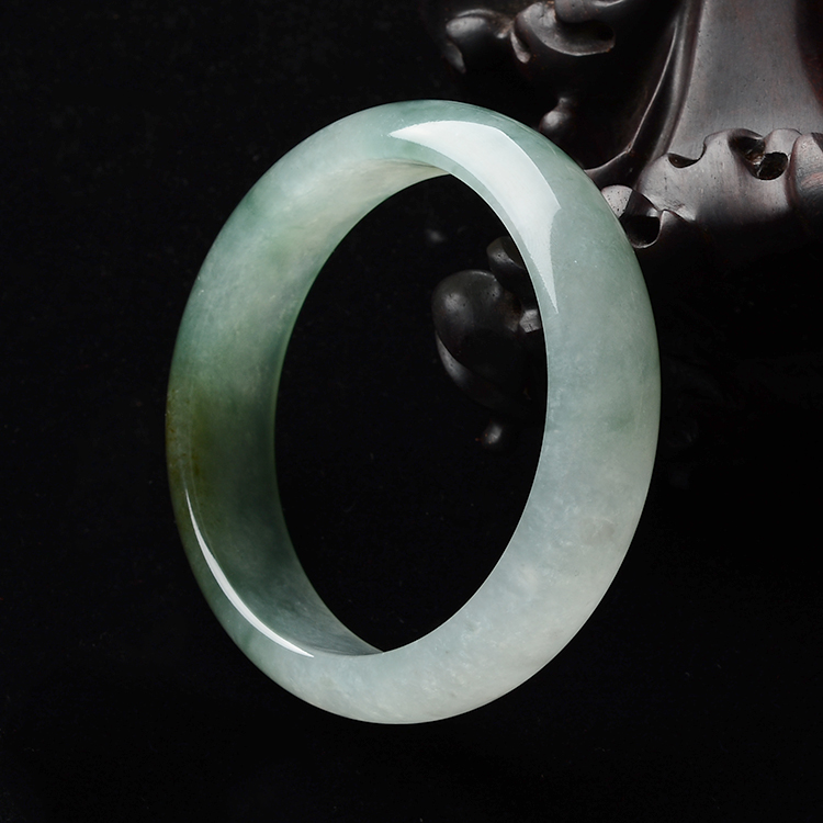 (超值推荐)冰种晴水飘花手镯(58.8mm)