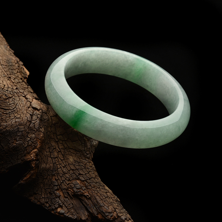 糯冰种飘翠手镯(53.2mm)