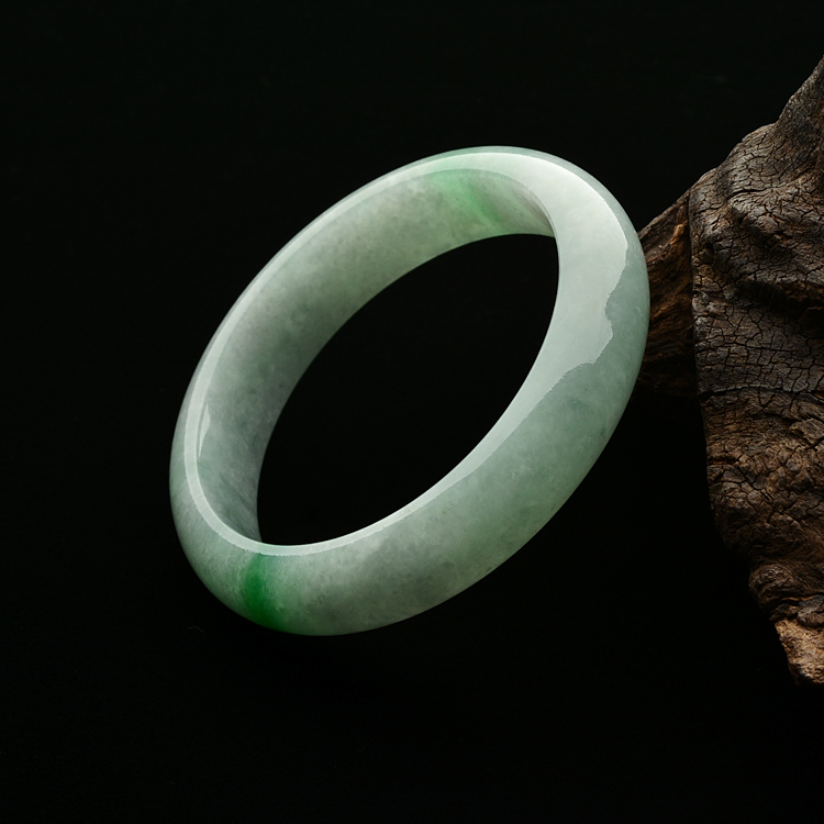 糯冰种飘翠手镯(53.2mm)
