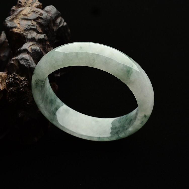 糯冰种飘花手镯(57.5mm)