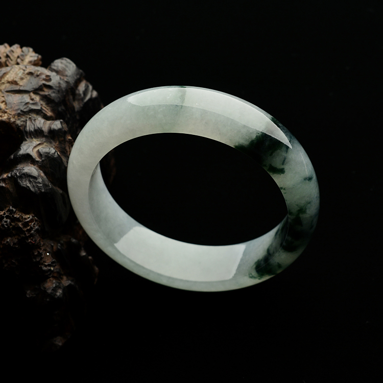 糯冰种飘花手镯(57.2mm)