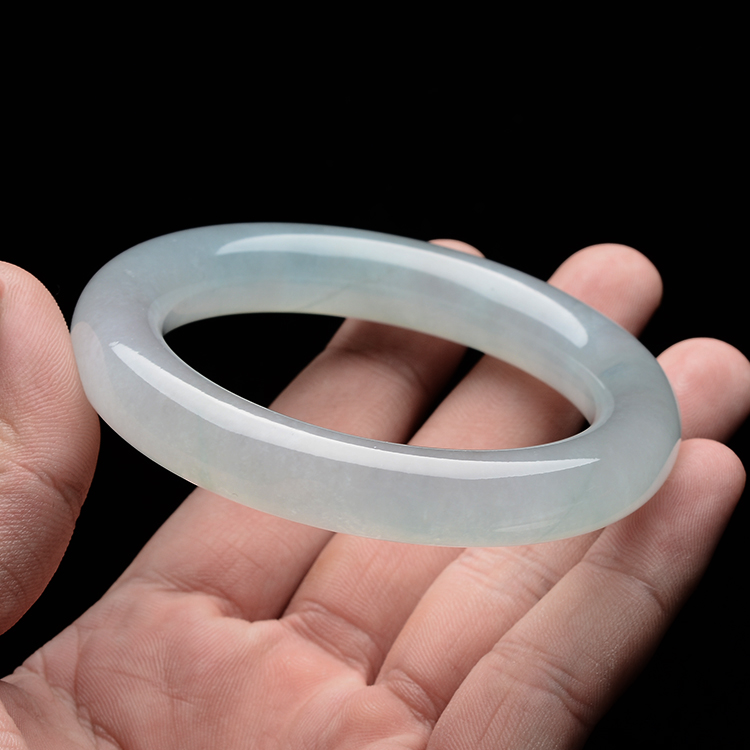 (超值推荐)冰种晴水圆条手镯(56.7mm)