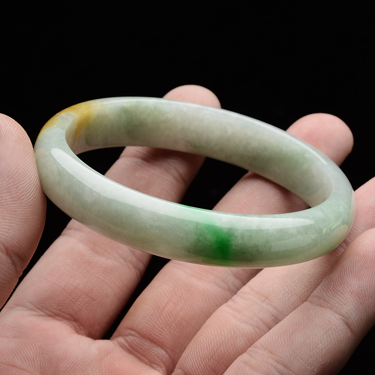(超值推荐)糯冰种黄翡手镯(58.3mm)