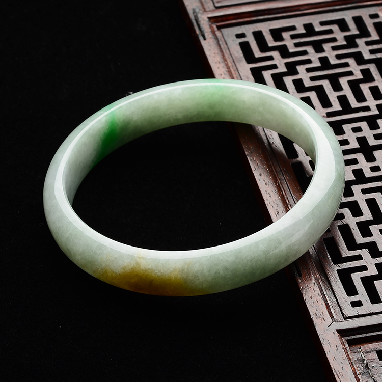 (超值推荐)糯冰种黄翡手镯(58.3mm)