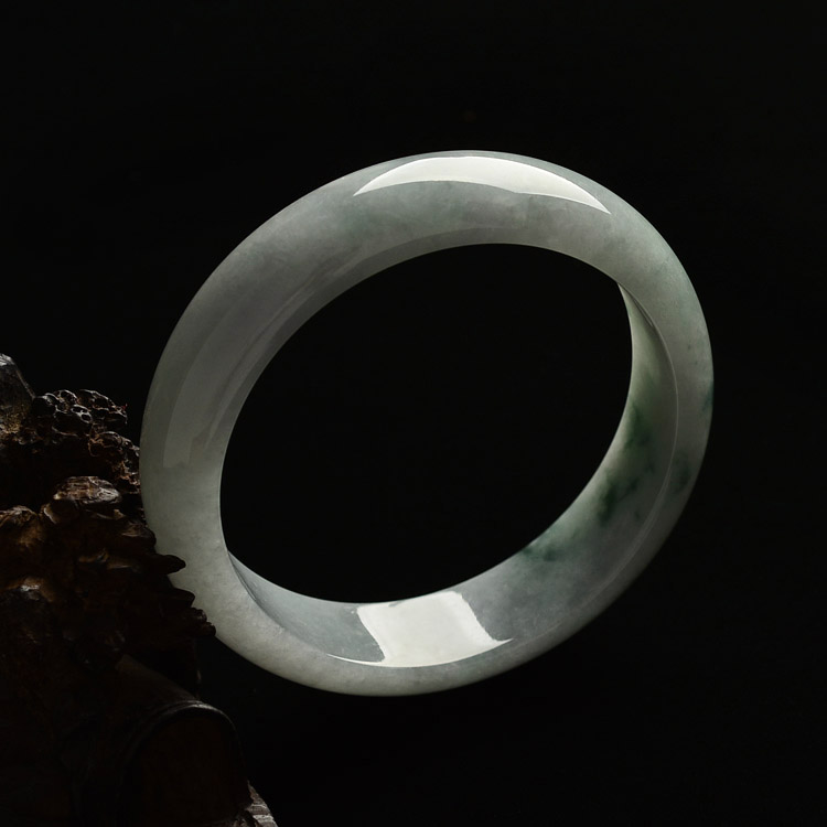 糯冰种飘花手镯(58.9mm)