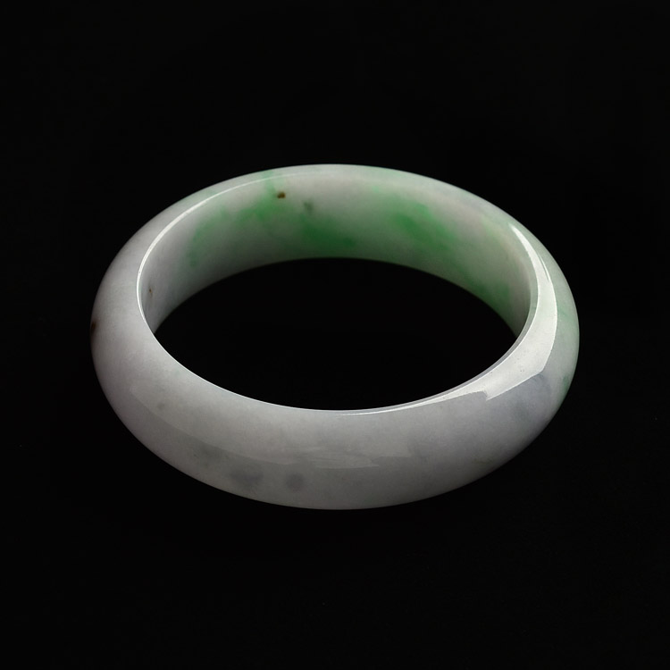 糯冰种春带彩手镯(60.7mm)