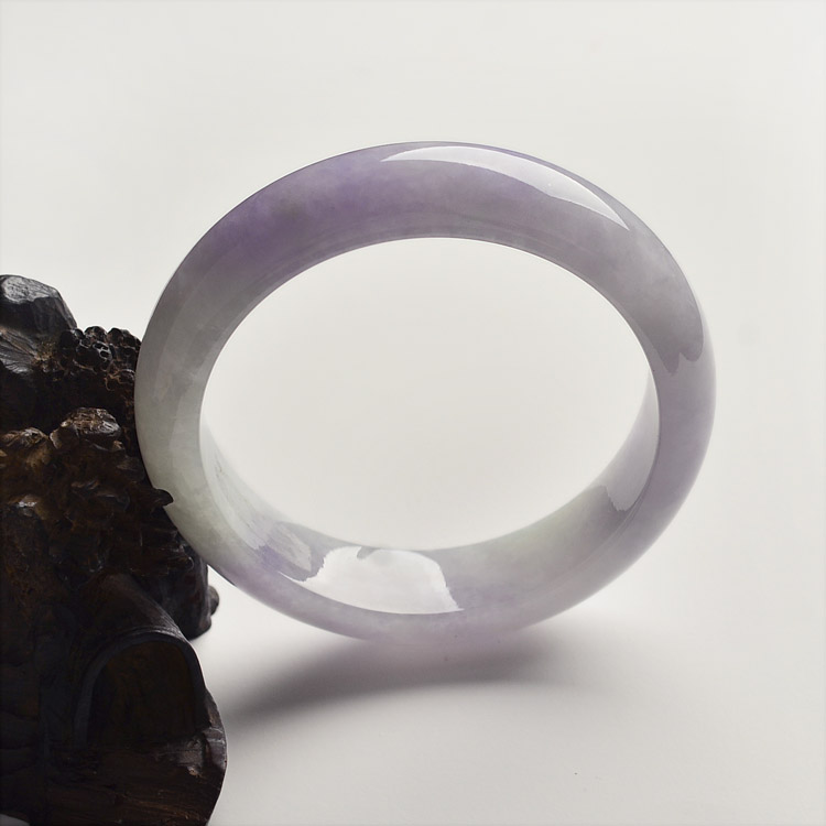 糯冰种紫罗兰手镯(58.9mm)