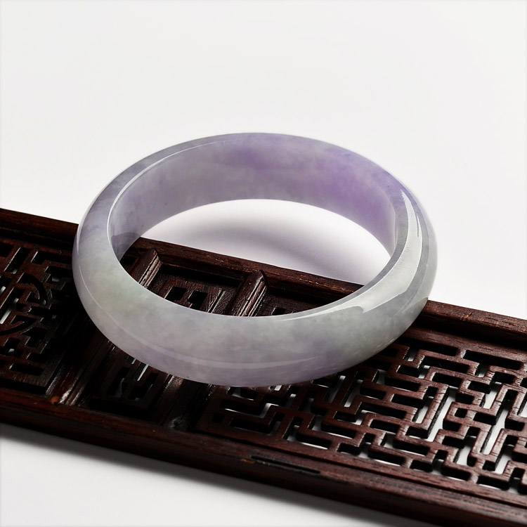 糯冰种紫罗兰手镯(58.9mm)